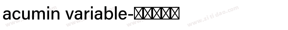 acumin variable字体转换